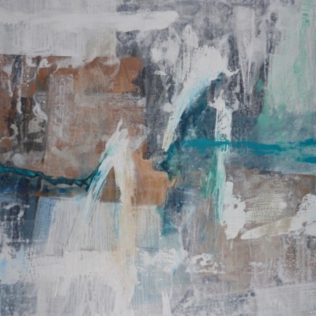 Obra abstracta de ARQUES. Pintura en acrilico en 130x97cm y 150x100 cm.