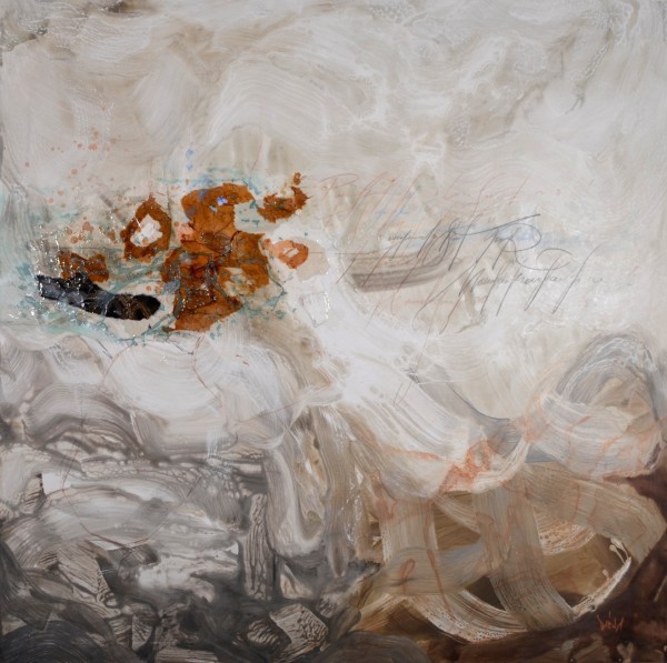 Obra abstracta de BAENA. Pintura en acrilico en 125x125cm y 150x150 cm y 100x100cm.