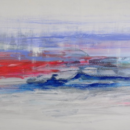 Obra abstracta de BAENA. Pintura en acrilico en 130x97cm