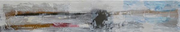 Obra abstracta de E.PONT. Pintura en acrilico en 148x33cm