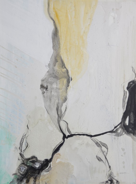 Obra abstracta de BAENA. Pintura en acrilico en 130x97cm y 150x100cm.