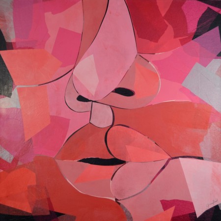 Cuadro figurativo de GUIRAO. Pintura en acrilico en 125x125 cm