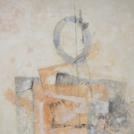 Cuadro abstracto del artista JEREMIAS . Pintura en acrílico en 125x125cm