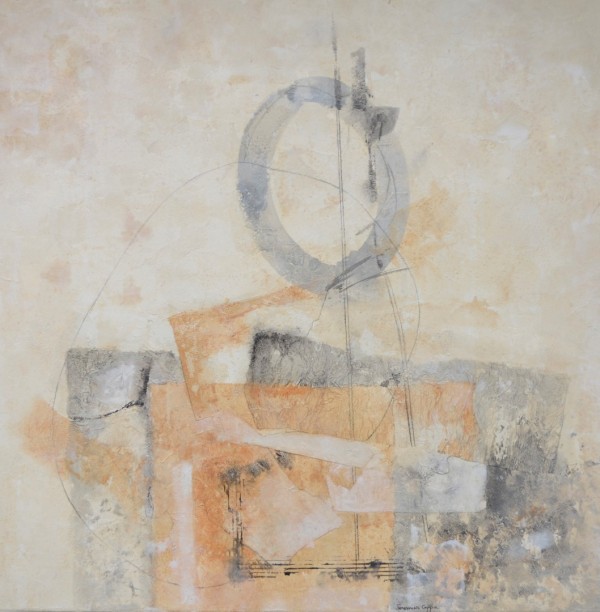 Cuadro abstracto del artista JEREMIAS . Pintura en acrílico en 125x125cm