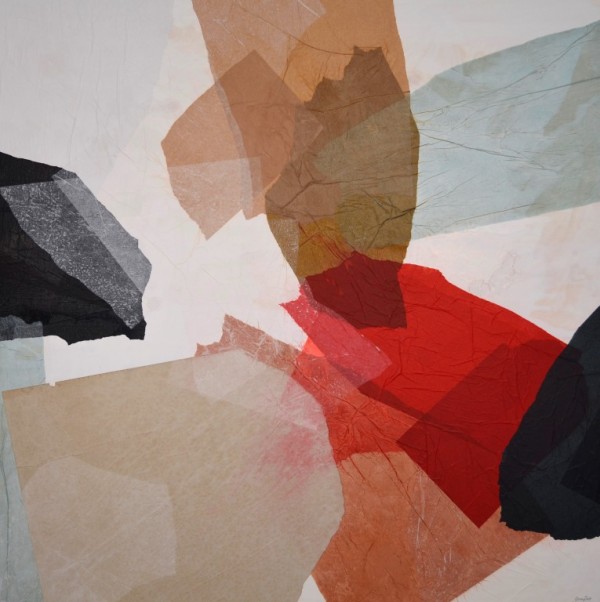 Obra abstracta de GUIRAO. Pintura en acrilico en 125x125 cm