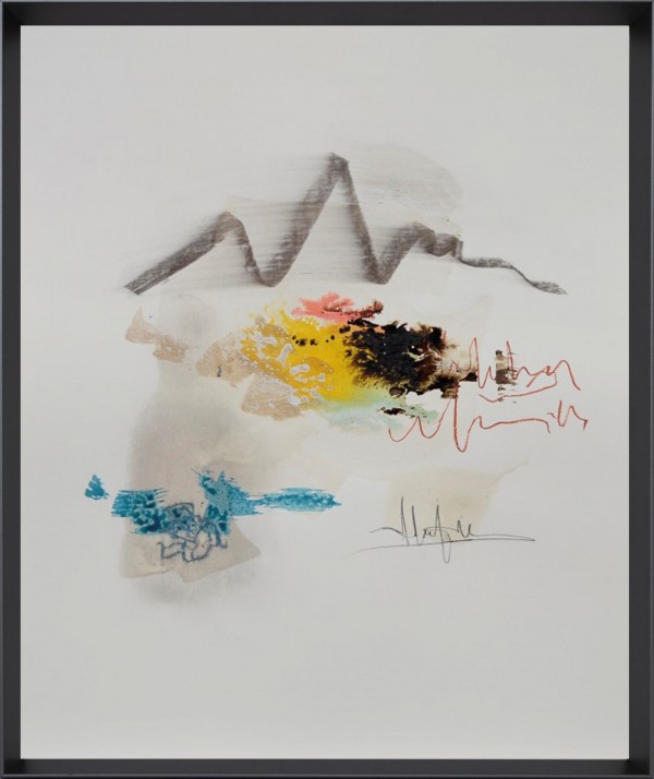 Cuadro abstracto enmarcado del artista MEDINA. Pintura en acrílico en 60x80cm y 50x70cm. Pintura arte