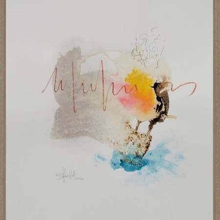 Cuadro abstracto enmarcado del artista MEDINA. Pintura en acrílico en 60x80cm y 50x70cm. Pintura arte